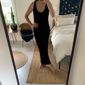 Zara knit black maxi dress